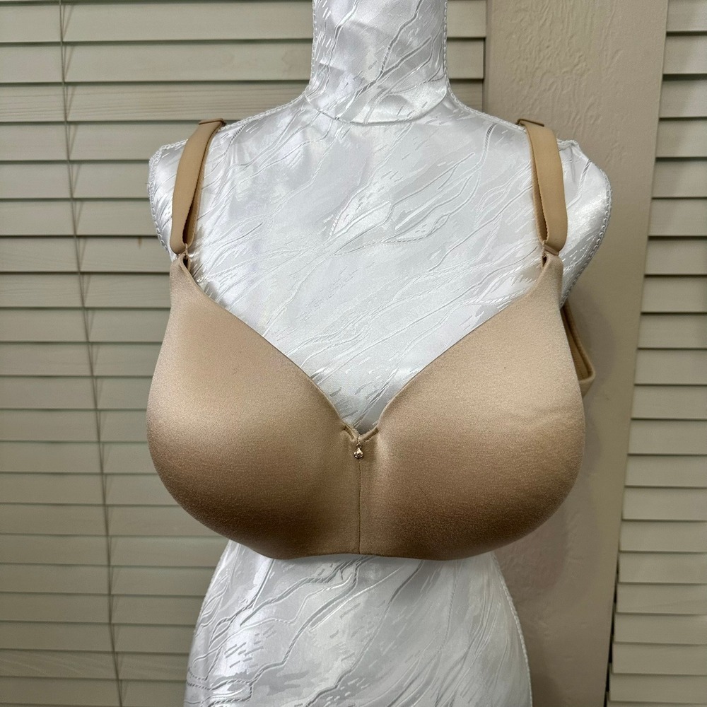 Cacique T-Shirt Bra 46C Tan Underwire Full Coverage‎ Smooth Plus Size Lingerie